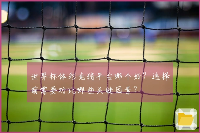 世界杯体彩竞猜平台哪个好？选择前需要对比哪些关键因素？